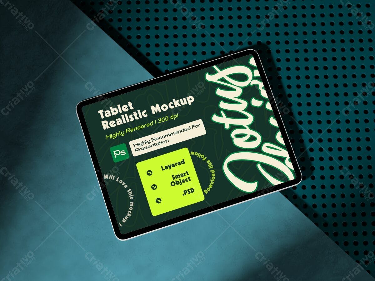 Mockup de Tablet Realista PSD Editável