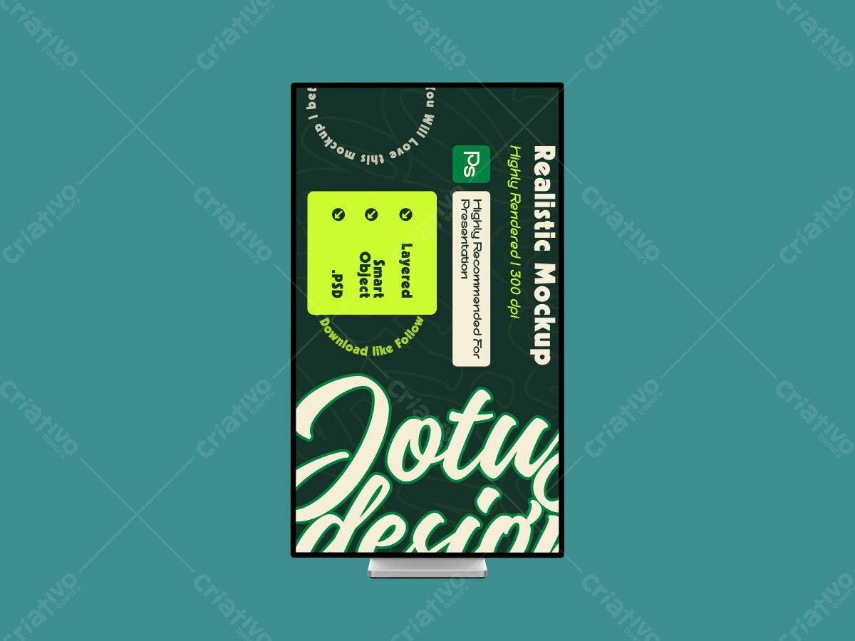 Mockup de Monitor PSD Editável