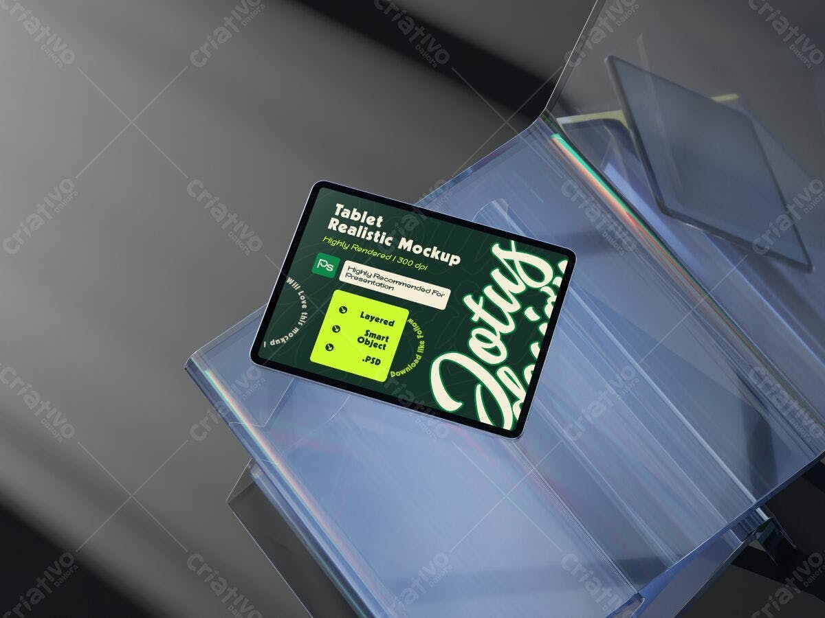 Mockup de Tablet para Apresentação de Portfólio PSD Editável