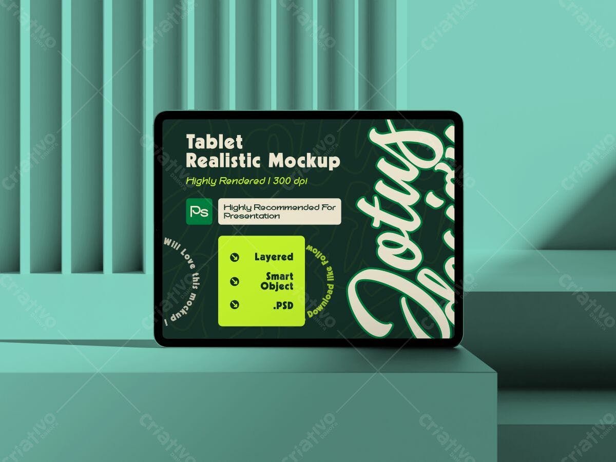 Mockup de Tablet em PSD Editável para Apresentações