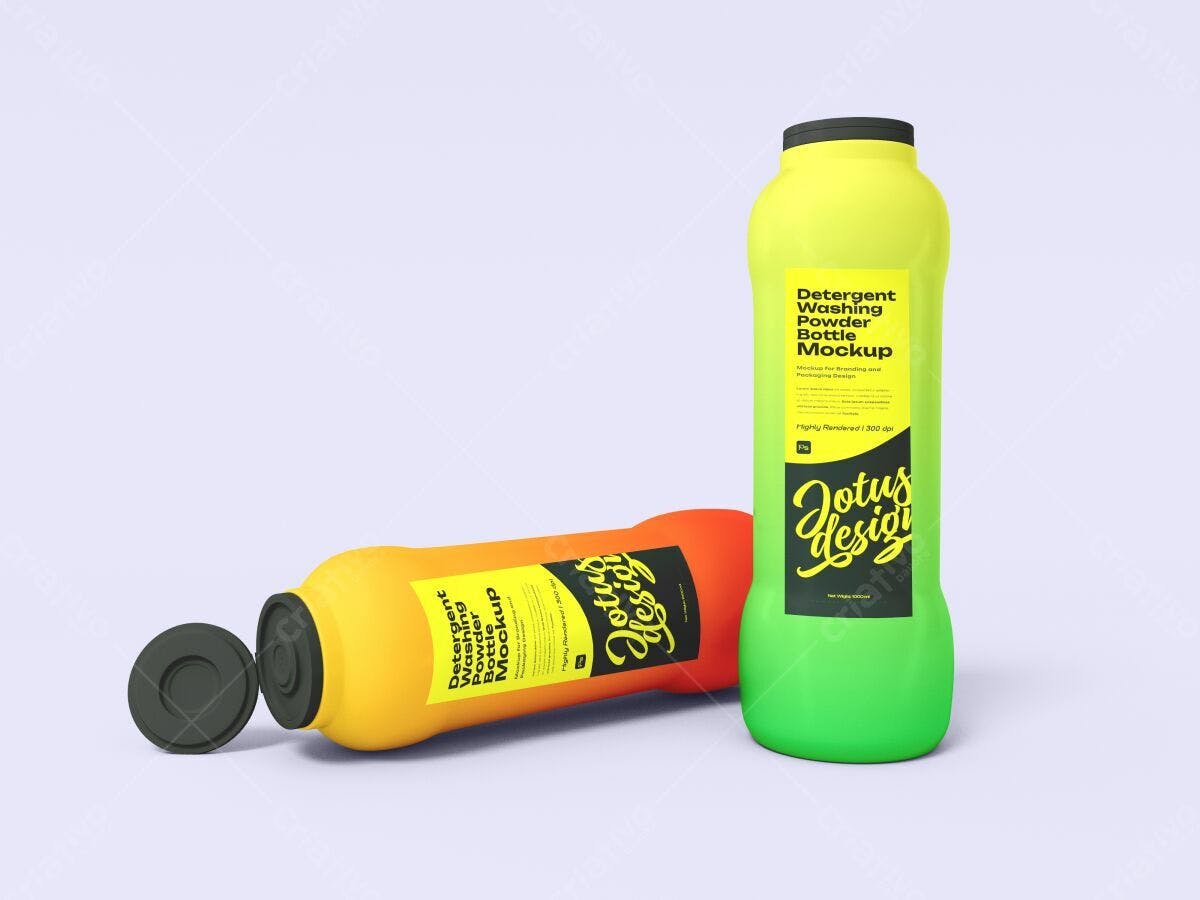 Mockup de Garrafa de Detergente PSD Editável