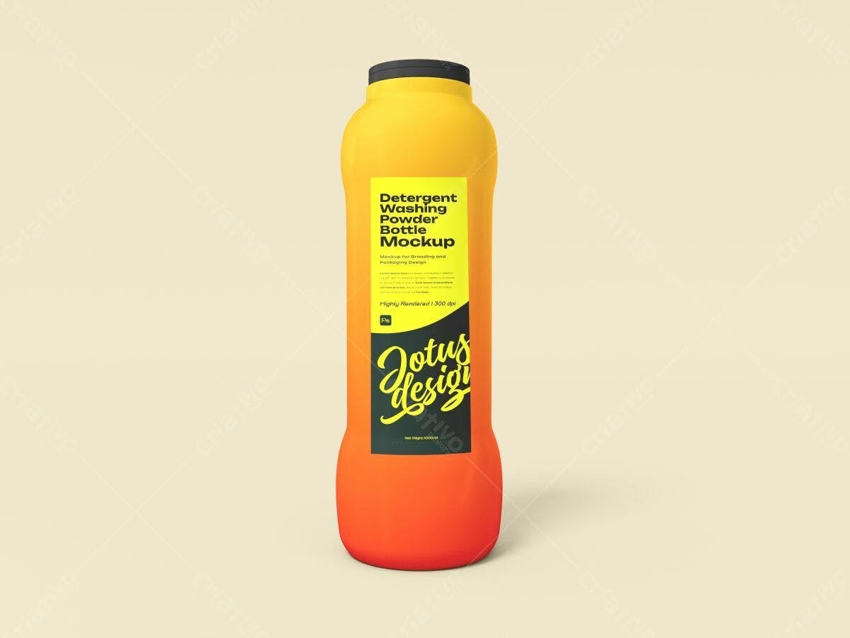 Mockup de Garrafa para Detergente PSD Editável