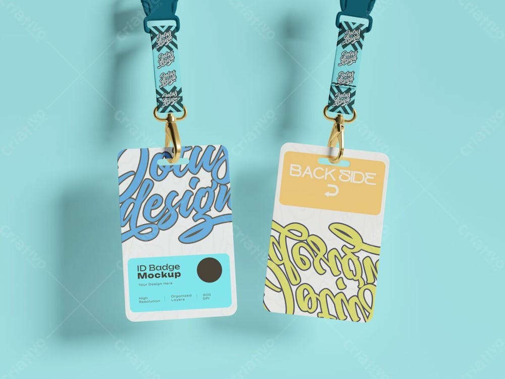 Id Card Badge Editable Mockup