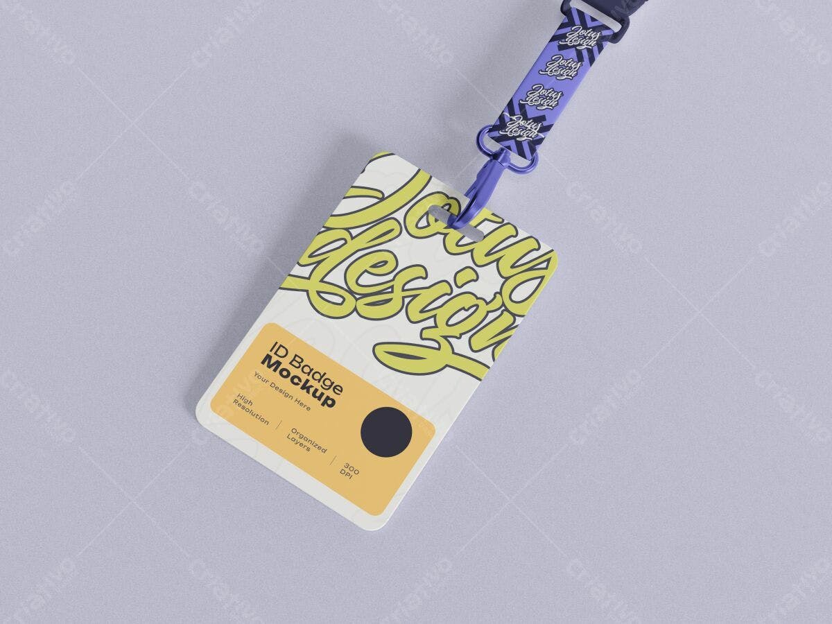 Crachá para Eventos PSD Editável