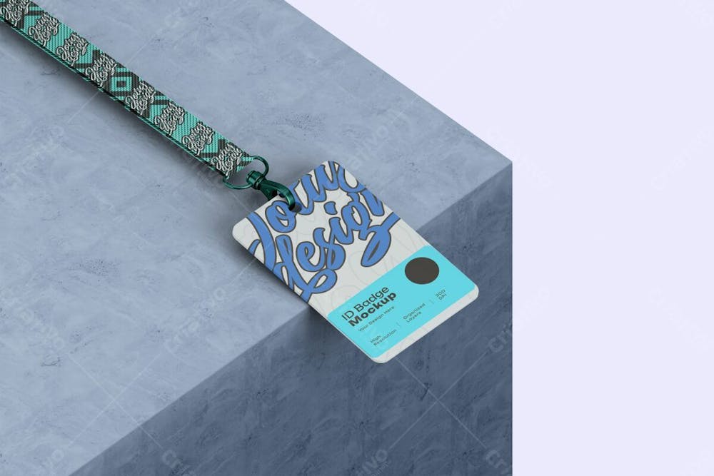 Id Card Badge Editable Mockup