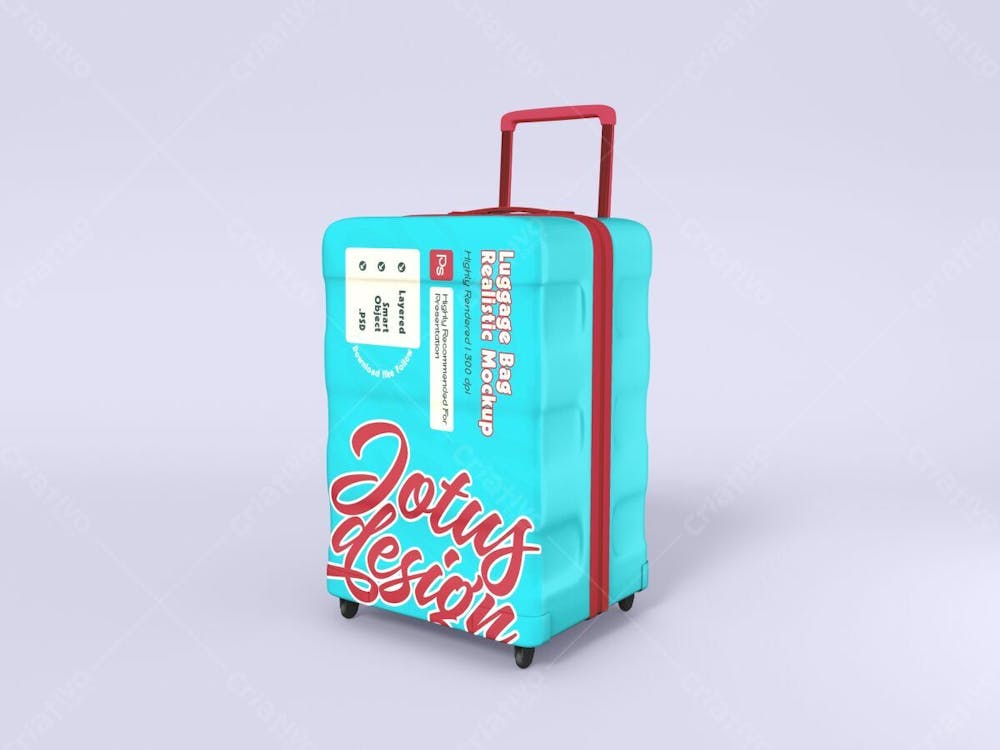 Luggage Suitcase Bag Psd Editable Mockup