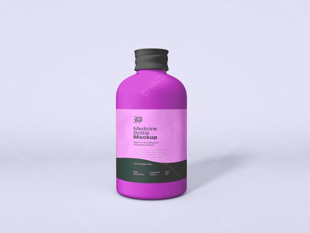 Medicine Bottle Editable Psd Mockup