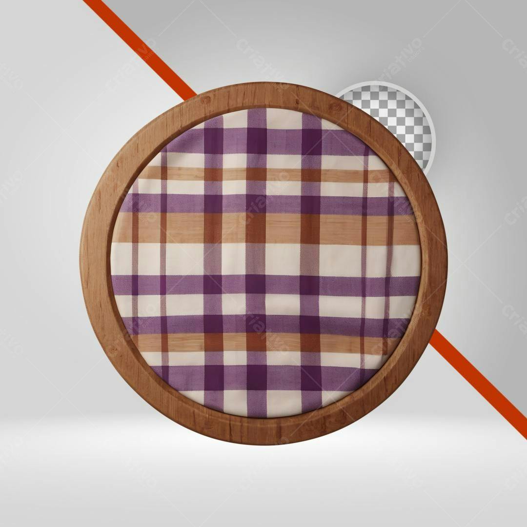 Selo redondo xadrez PNG com fundo transparente