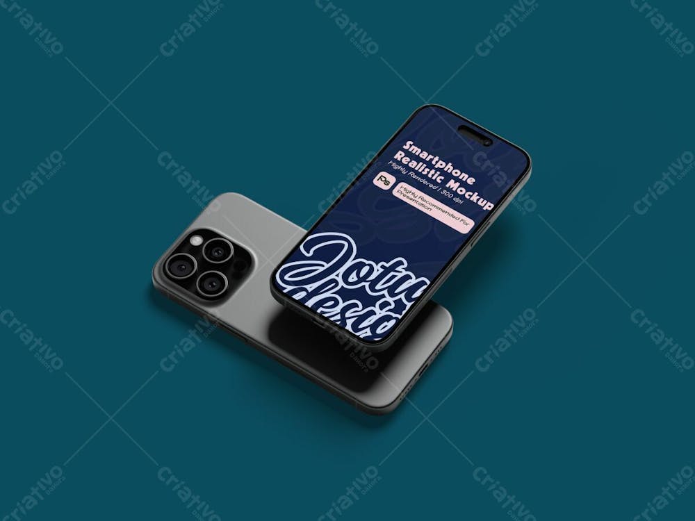 Smartphone Mobile Phone Psd Editable Mockup