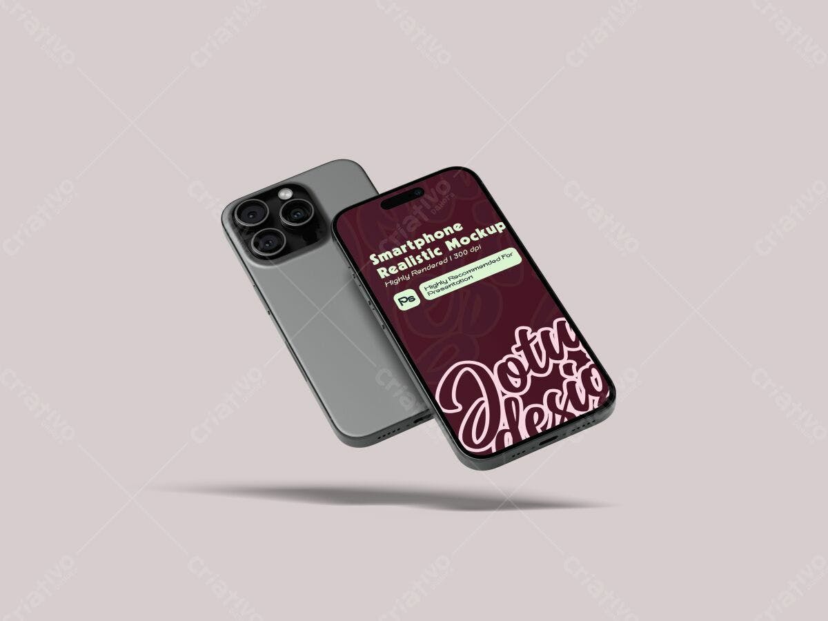 Mockup de Smartphone Realista PSD Editável
