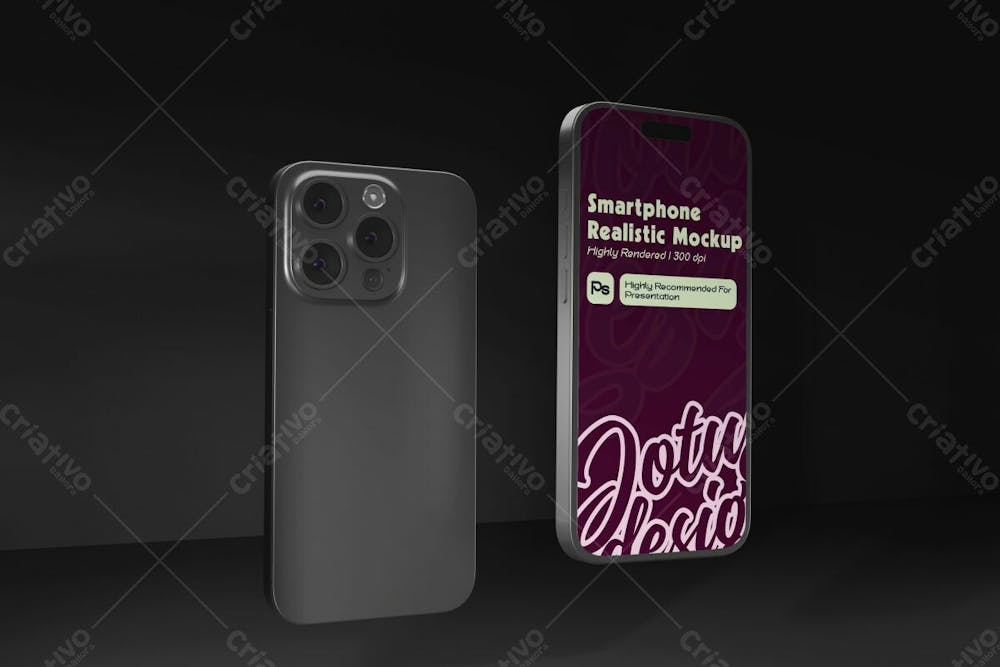 Smartphone Mobile Phone Psd Editable Mockup