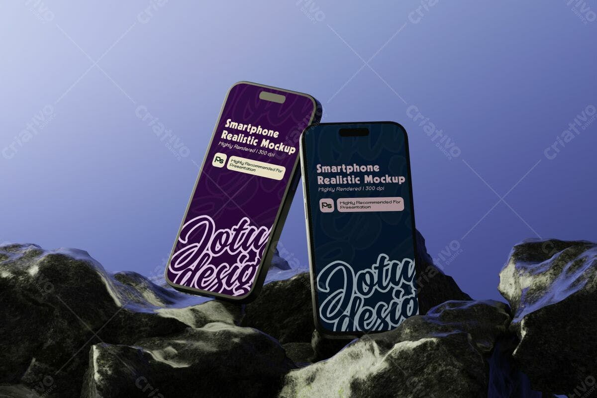 Mockup de Smartphone Realista PSD Editável