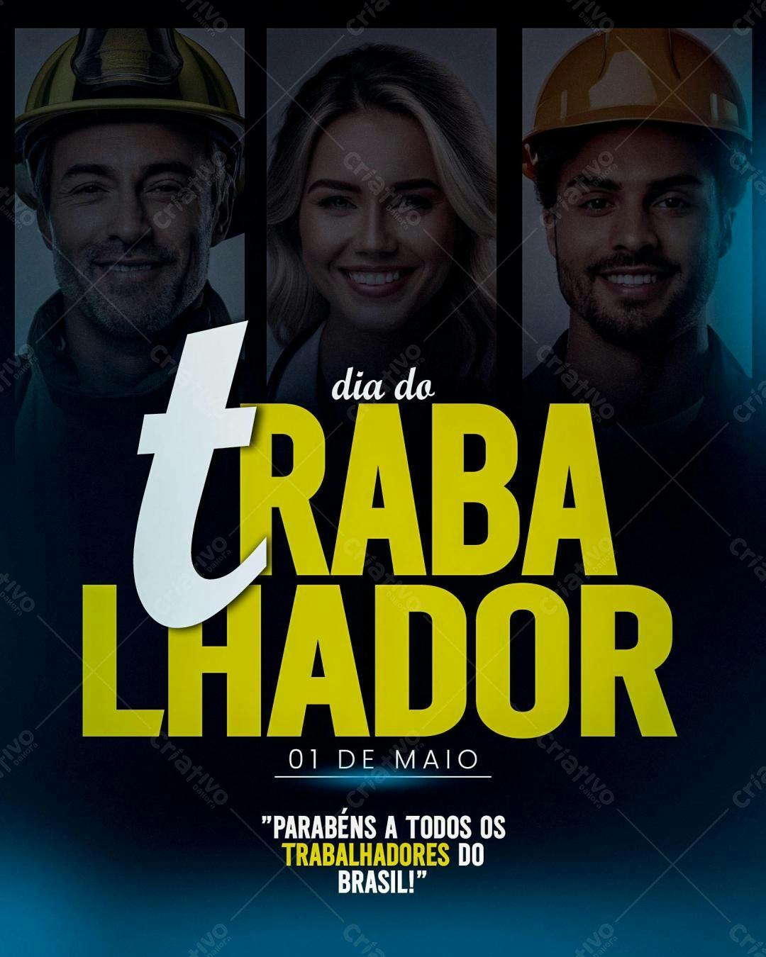 Flyer Dia do Trabalhador PSD Editável