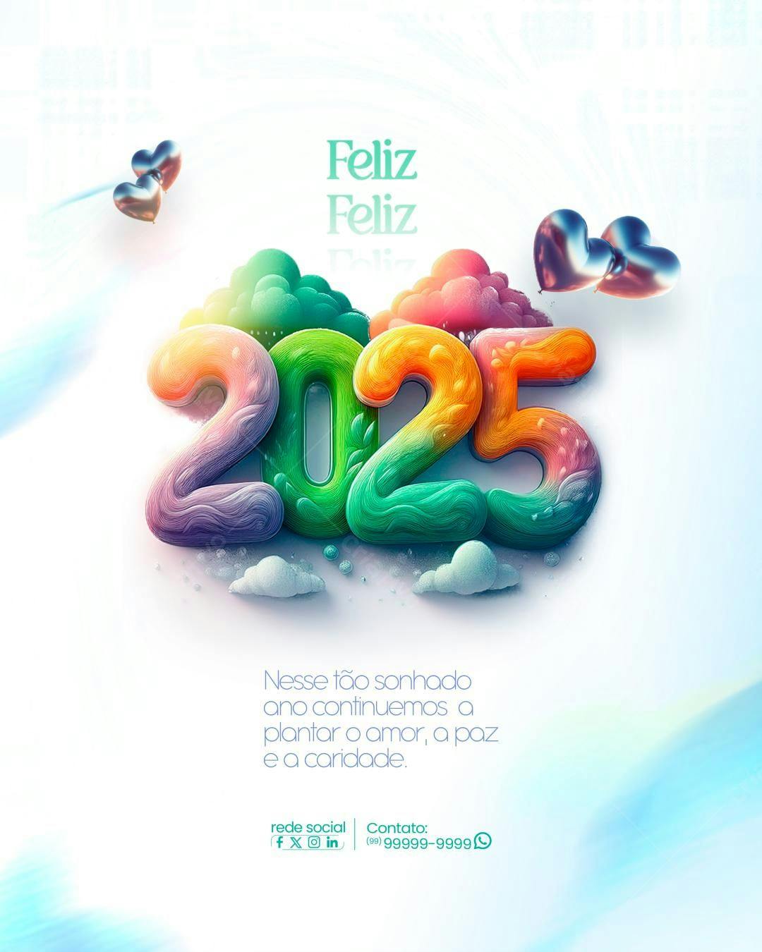 Flyer Ano Novo 2025 PSD Editável