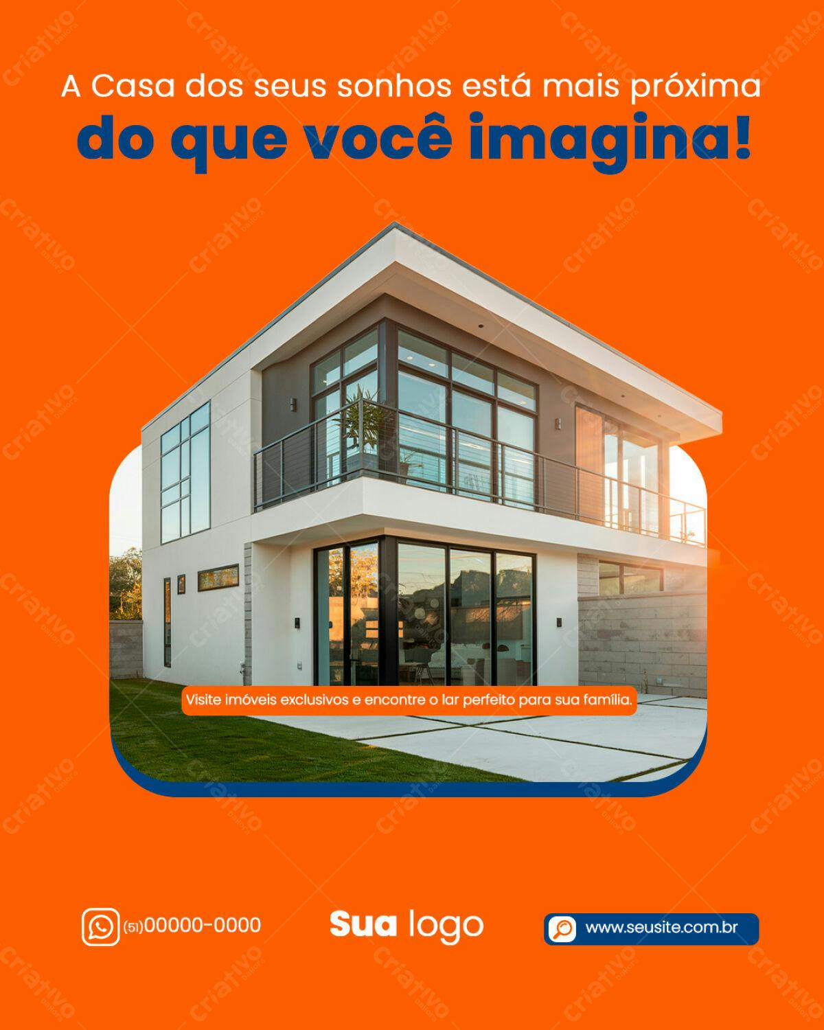 Postagem Instagram Imóveis de Luxo PSD Editável