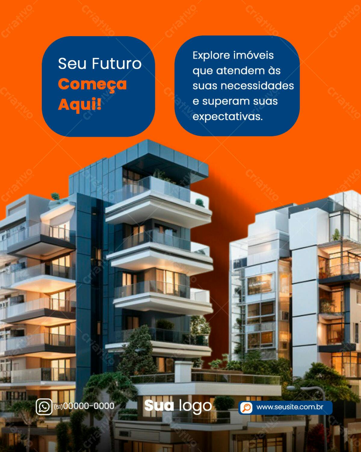 Post para Imóveis de Luxo PSD Editável