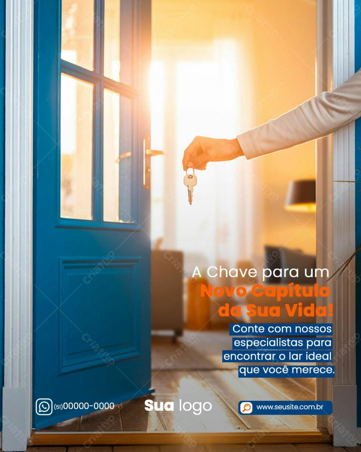 Flyer Imobiliária Novo Capítulo PSD Editável
