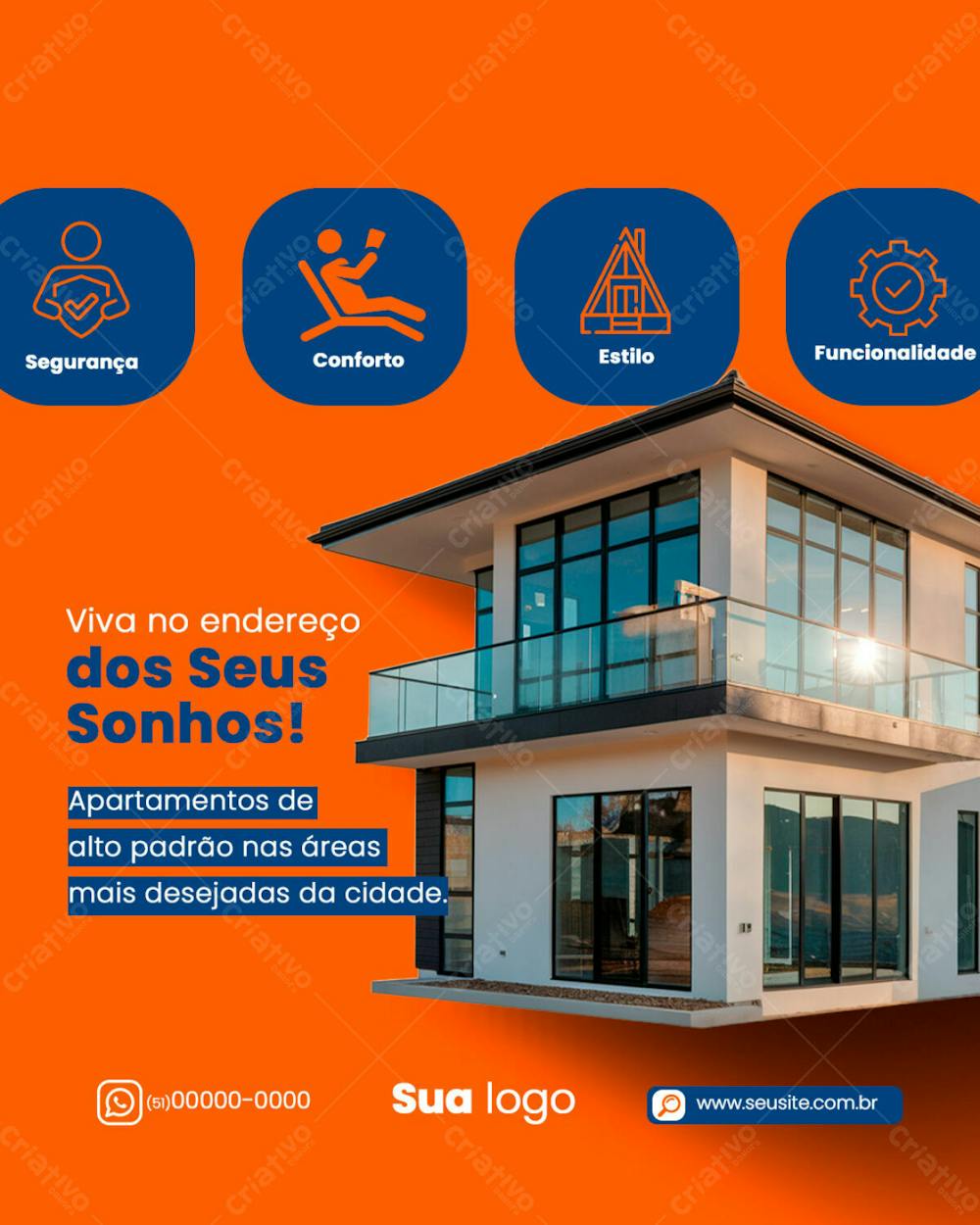 Flyer Imobiliria Viva No Endereço