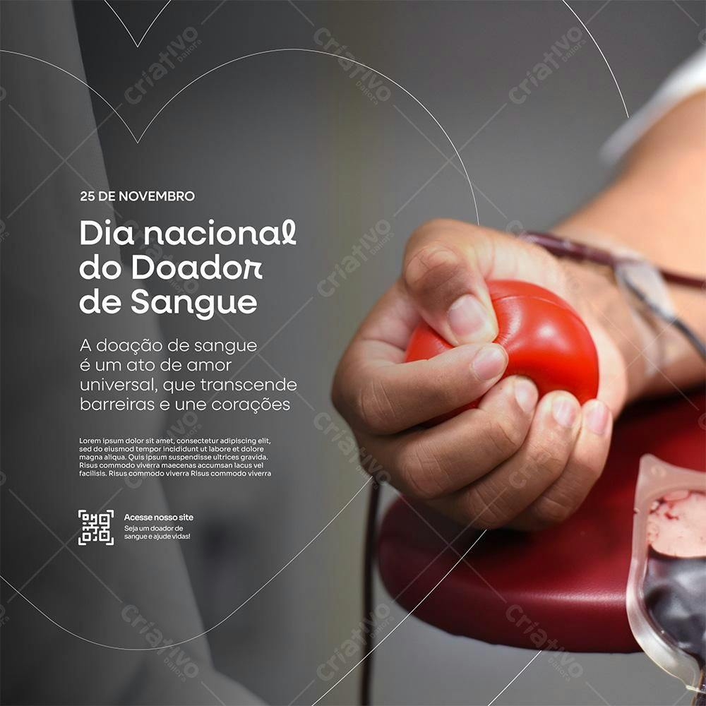 Flyer Dia Nacional do Doador de Sangue PSD Editável