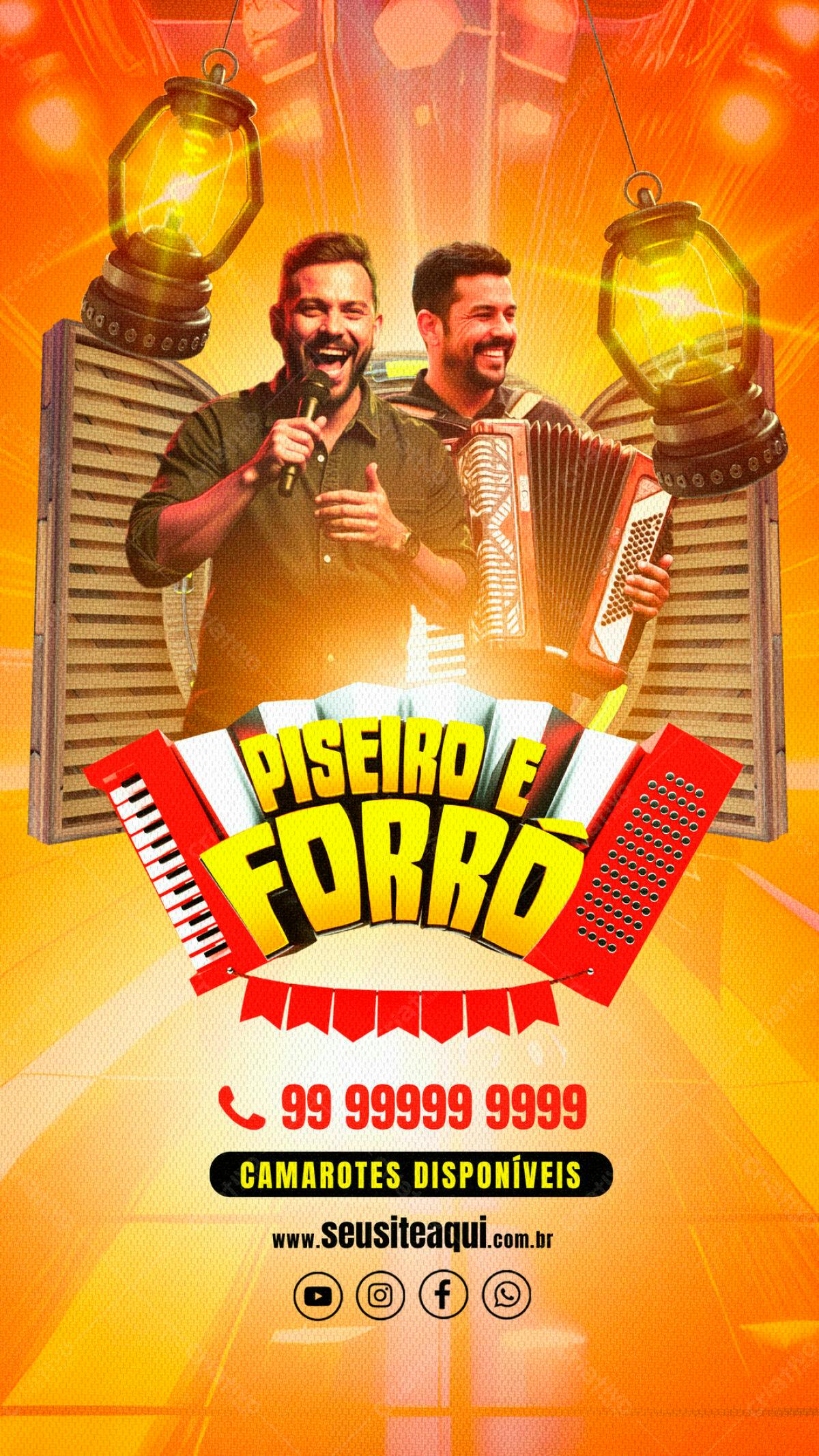 Flyer Piseiro e Forró PSD Editável