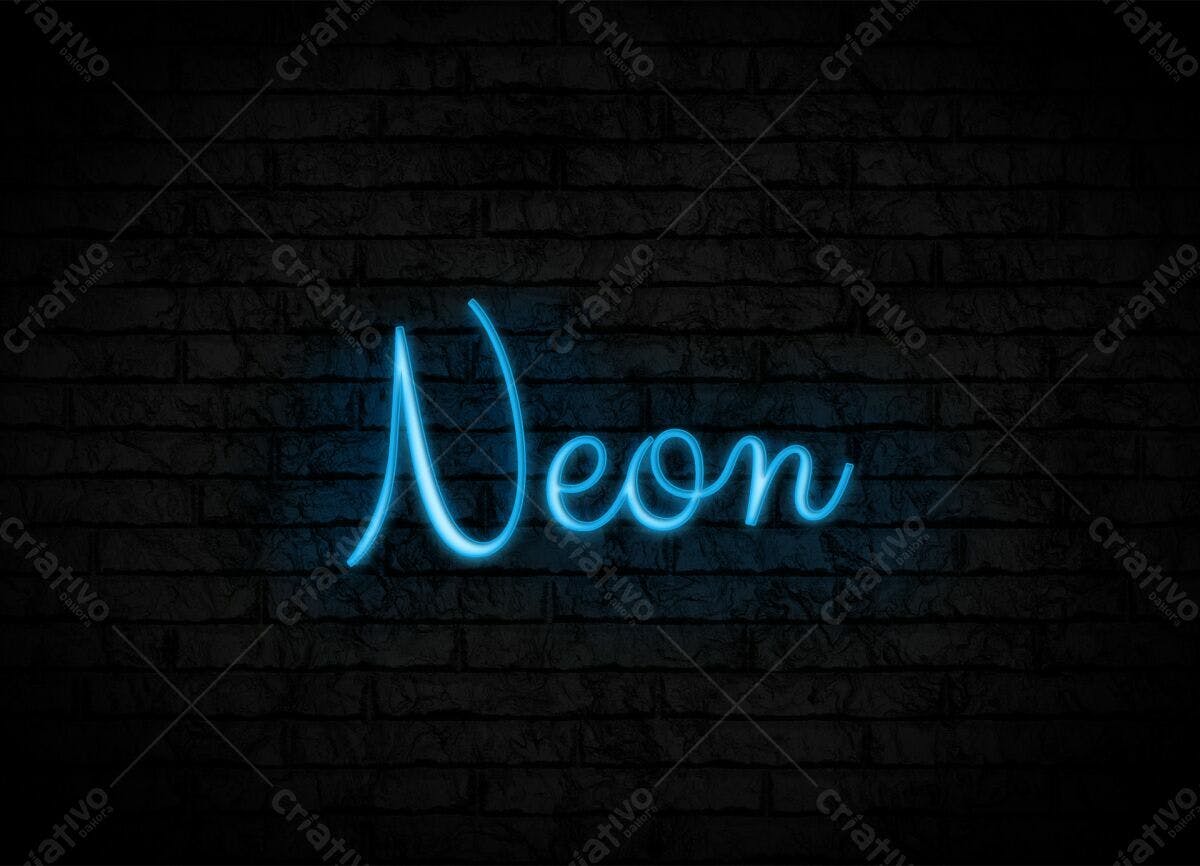 Banner Neon Azul para Loja PSD Editável
