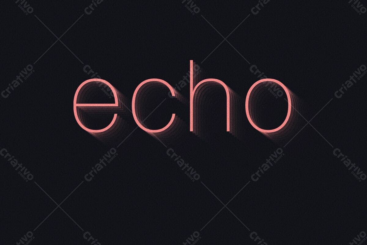 Arte tipográfica "Echo" PSD Editável