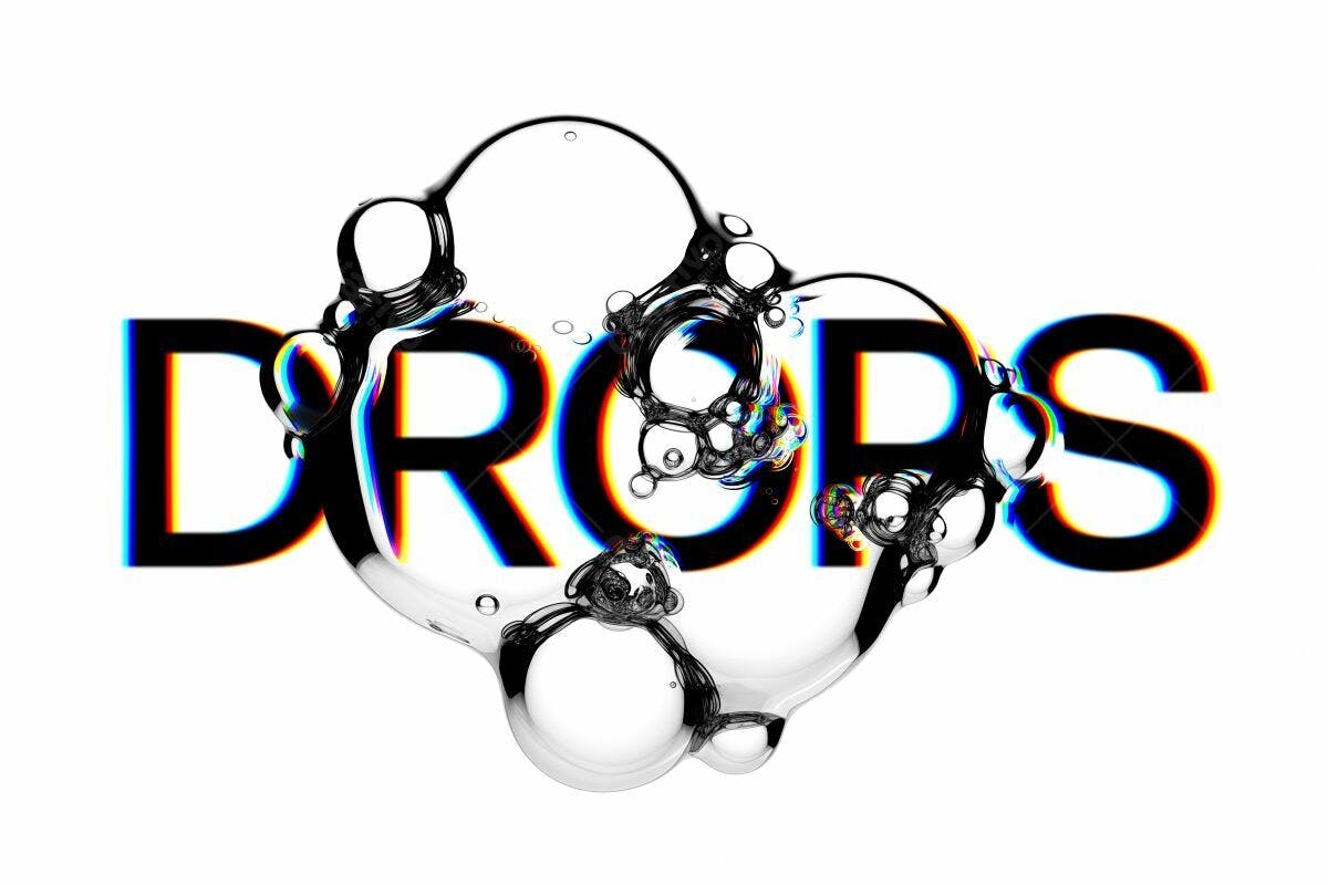 Arte Abstrata com Gotas d'Água PSD Editável