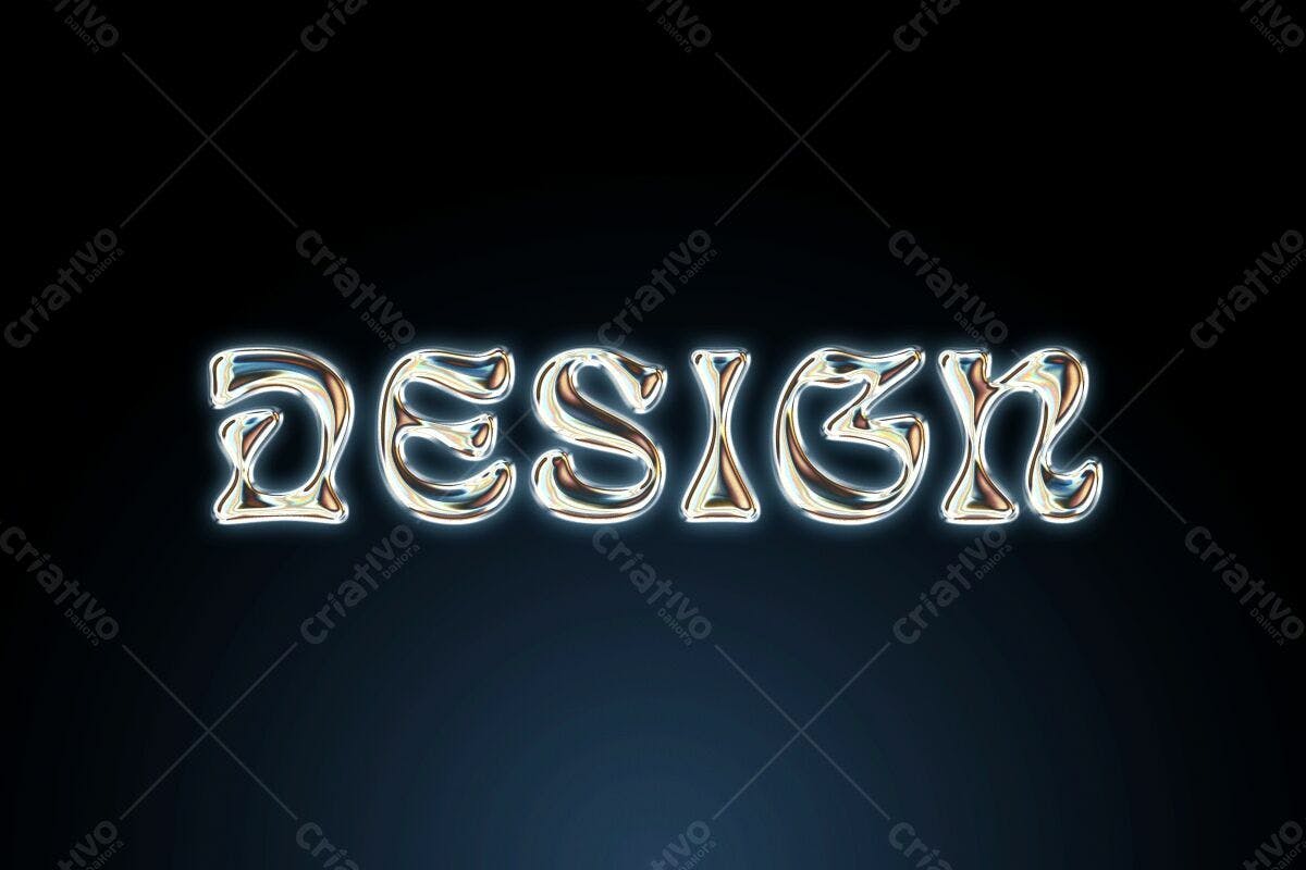 Kit de Design com Moldura Metálica PSD Editável