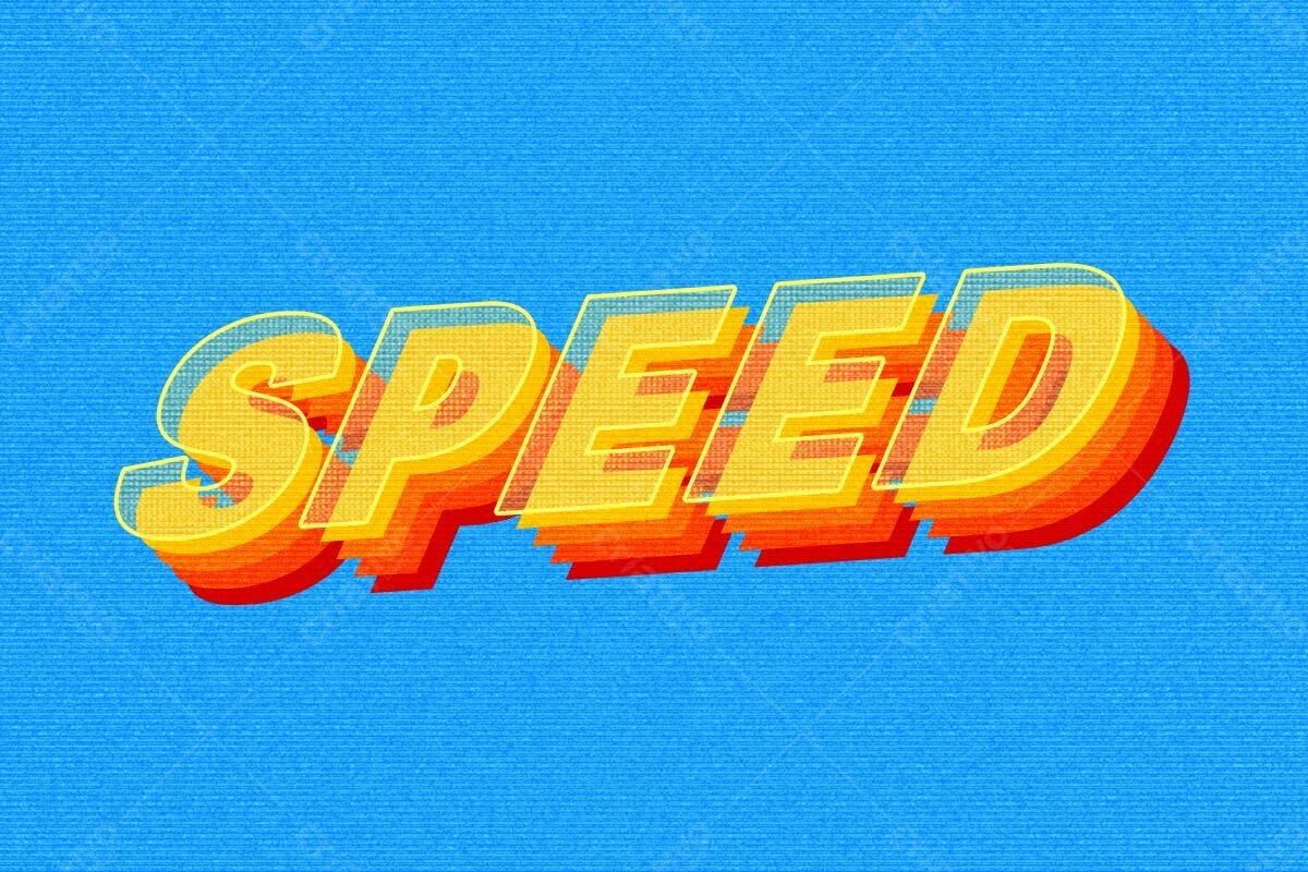 Arte com a Palavra Speed PSD Editável