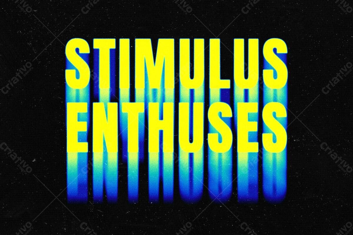 Arte tipográfica "Stimulus Enthususes" PSD Editável