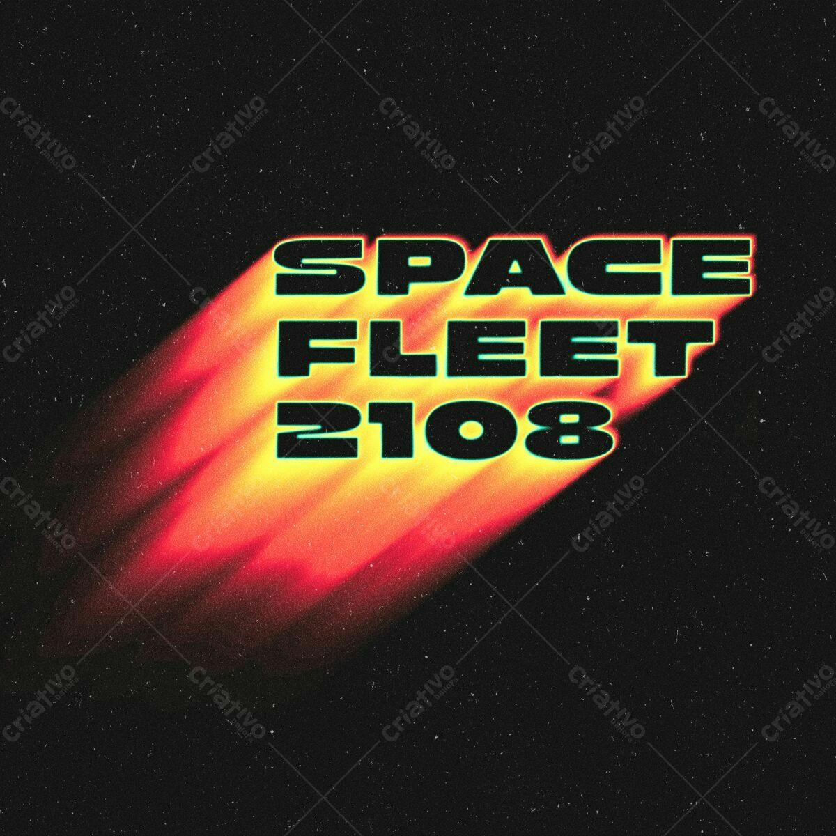Flyer para Evento Espacial Space Fleet 2108 PSD Editável