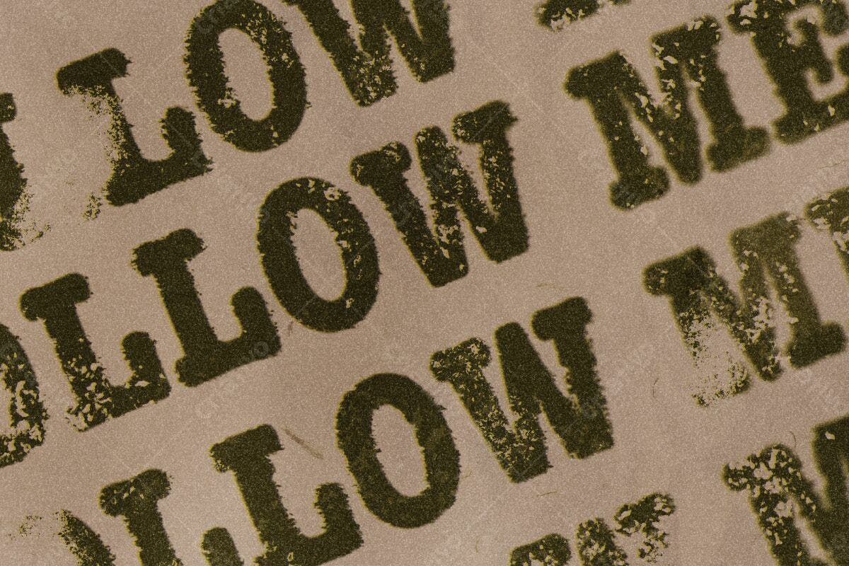 Flyer Vintage "Follow Me" PSD Editável