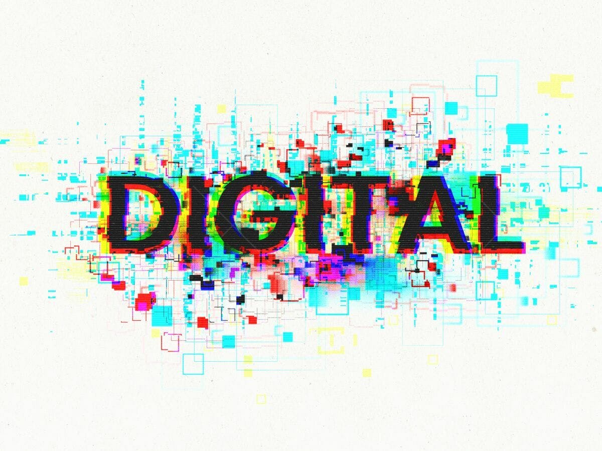 Banner Digital Glitch PSD Editável