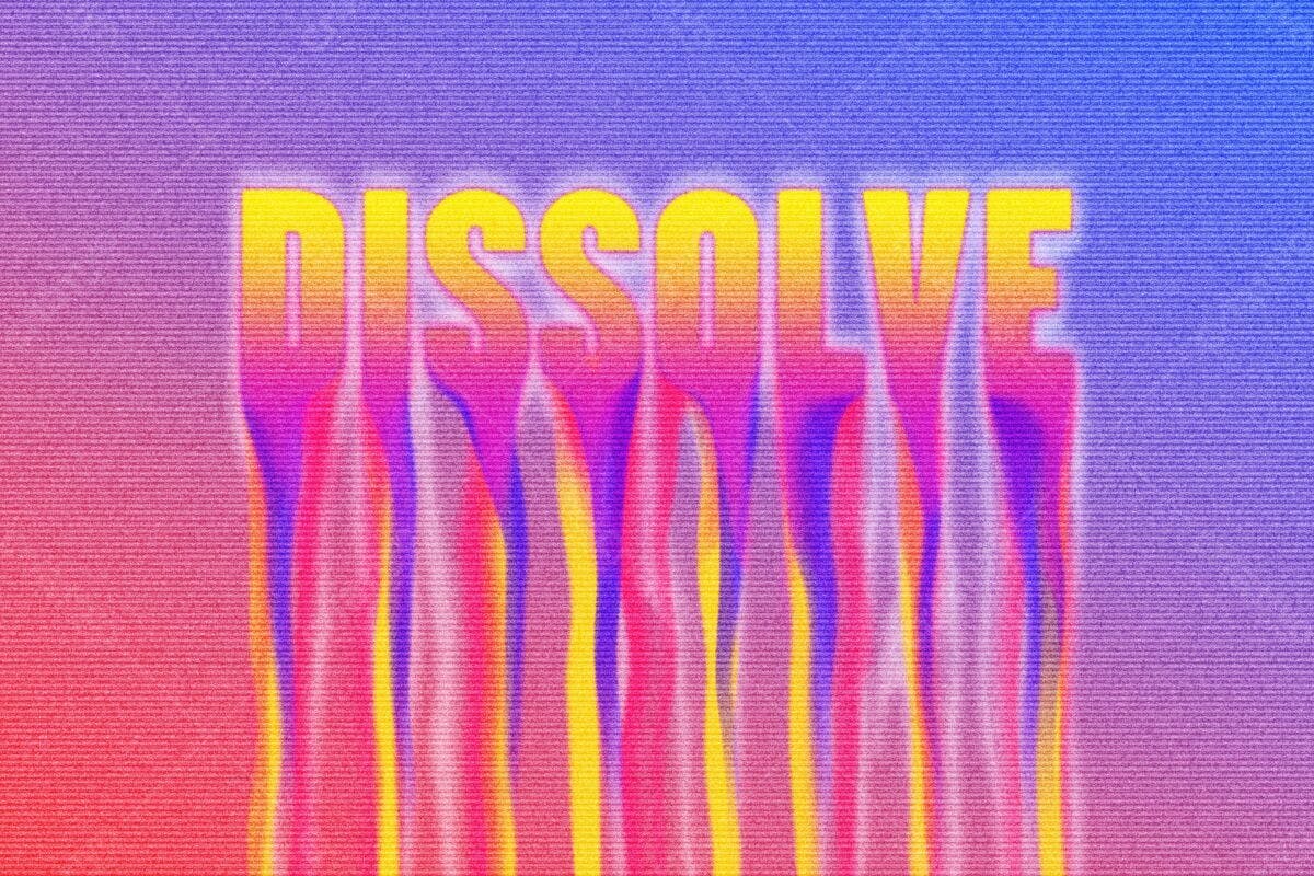 Arte Abstrata com Degradê Rosa e Amarelo PSD Editável