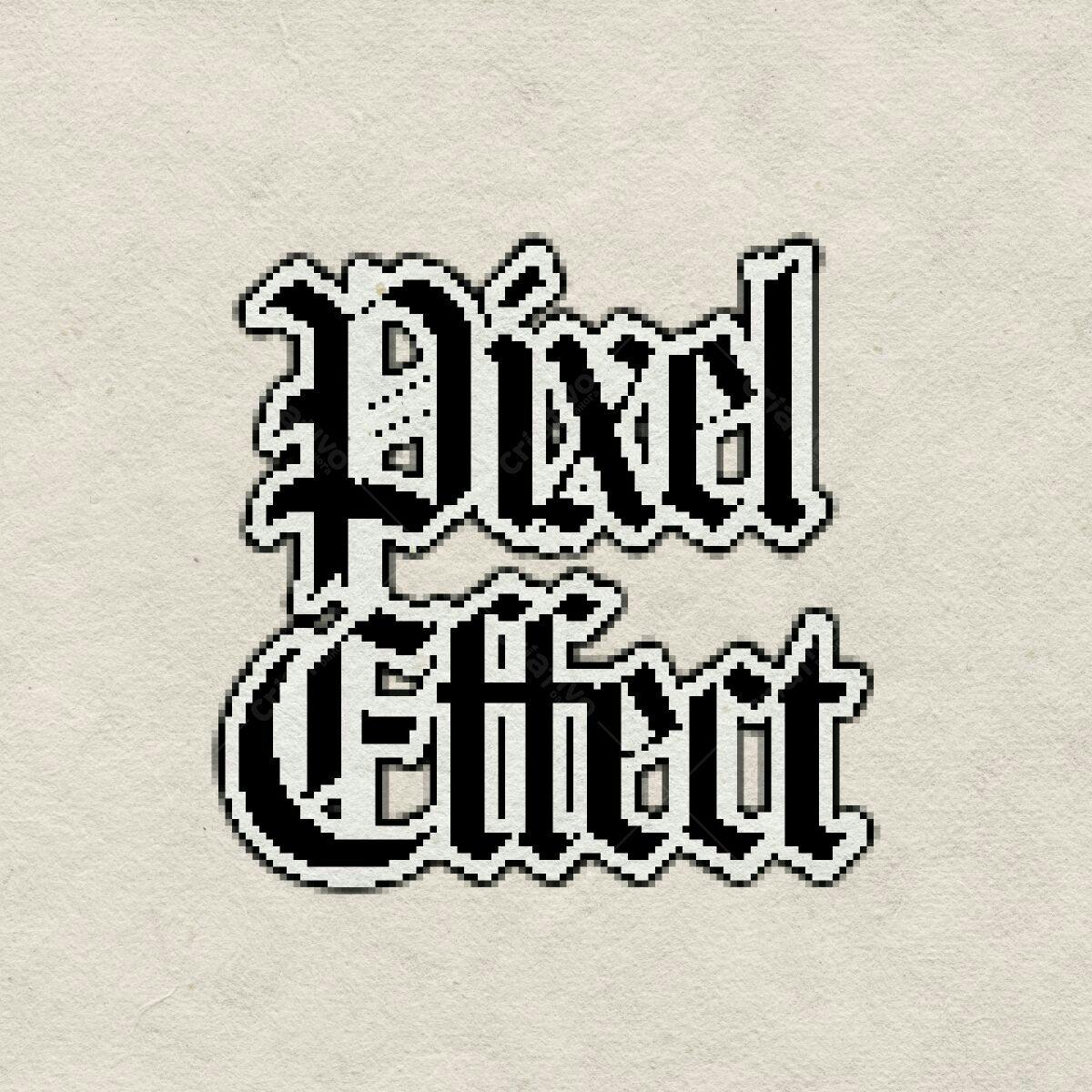 Logo Pixel Art PSD Editável