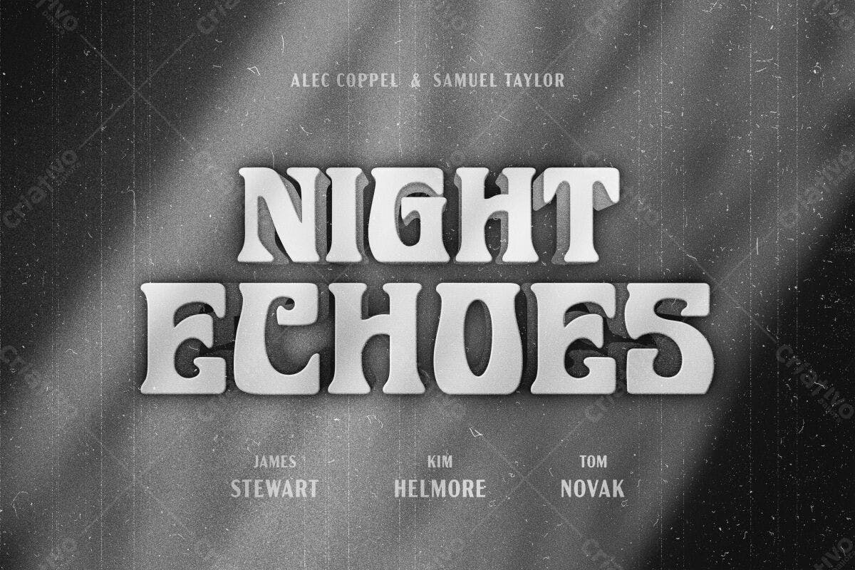 Poster para Filme Noir PSD Editável