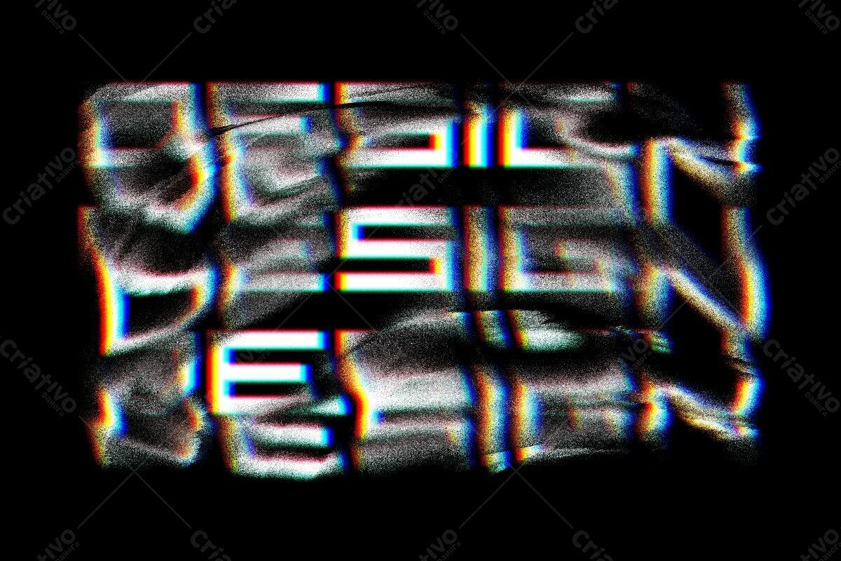 Banner Glitch PSD Editável