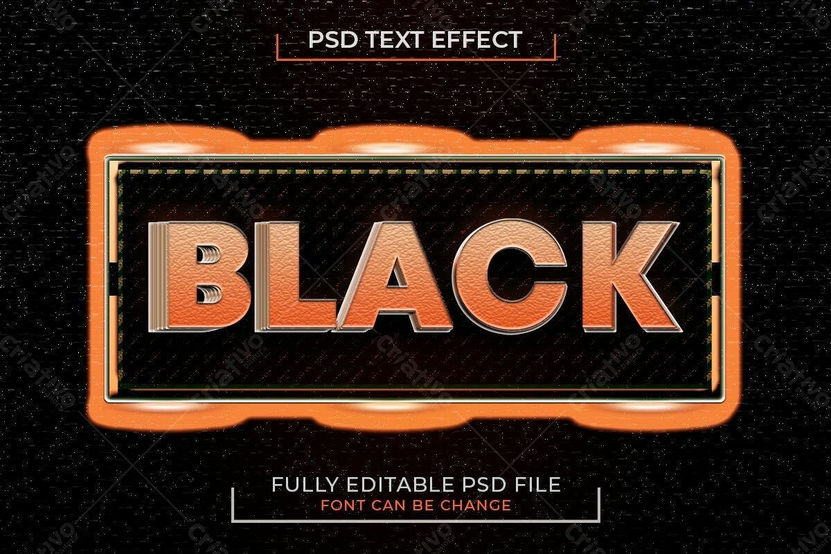 Efeito de Texto PSD Editável para Design Moderno