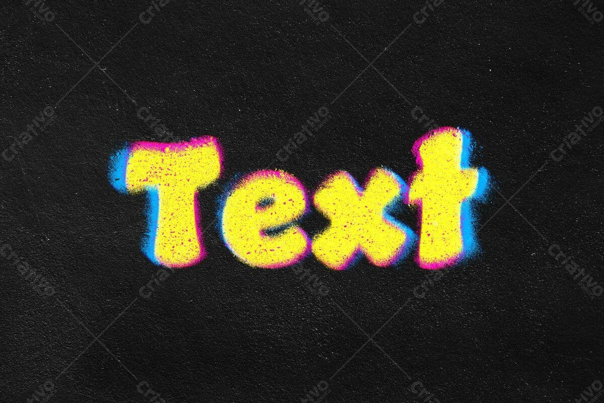 Modelo de Texto para Arte de Rua PSD Editável