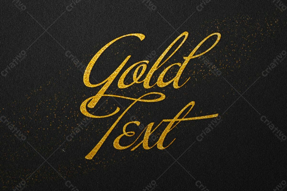 Texto Dourado em PSD Editável