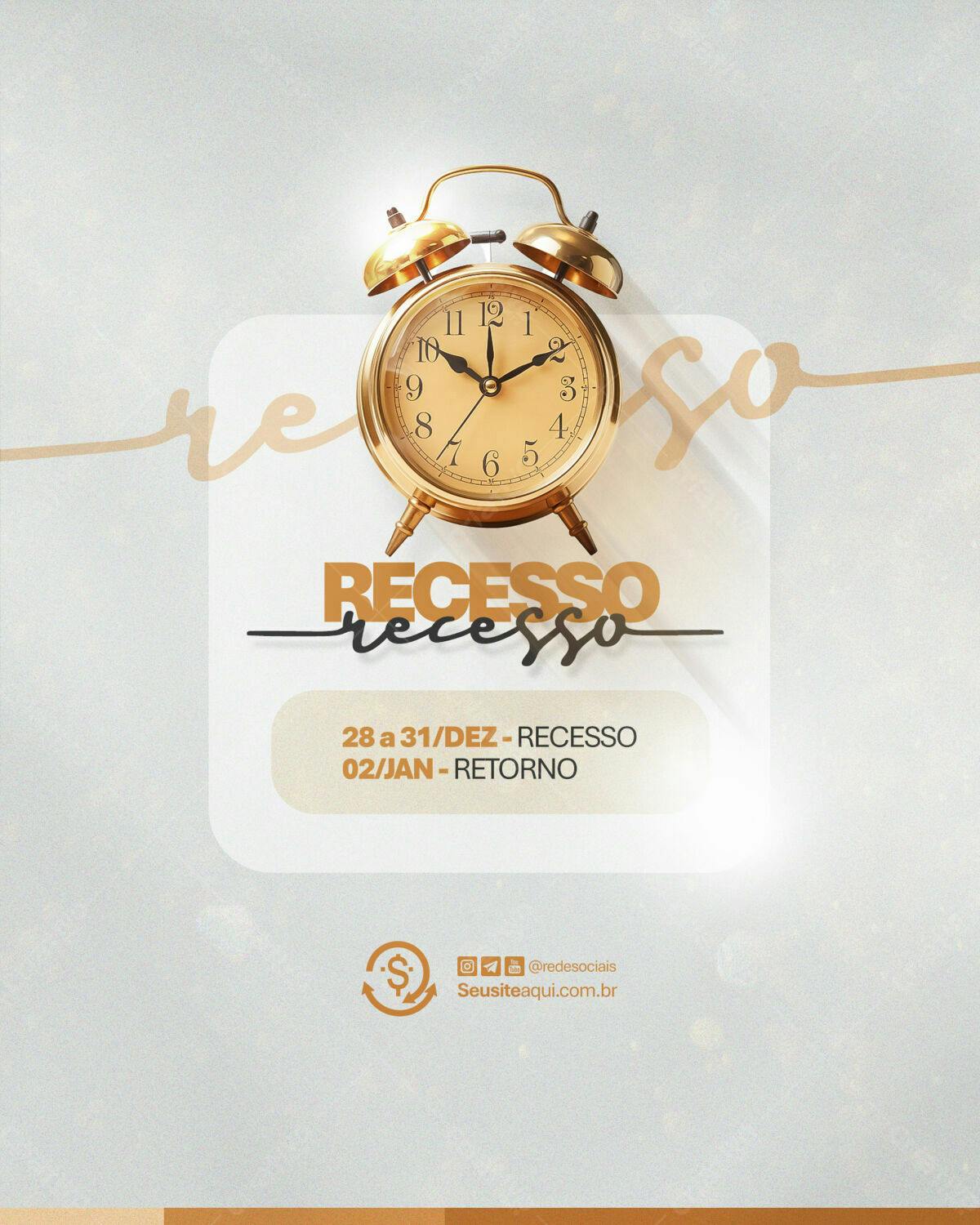 Flyer Recesso de Fim de Ano PSD Editável