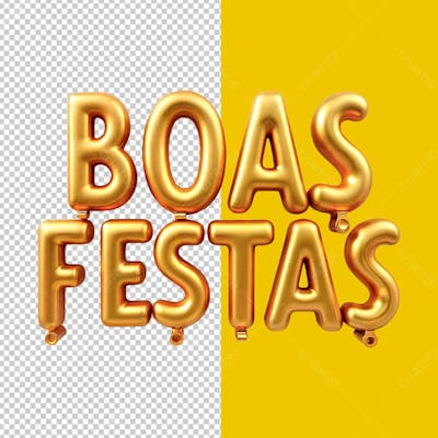 Selo 3D Boas Festas 2025 Psd Editável