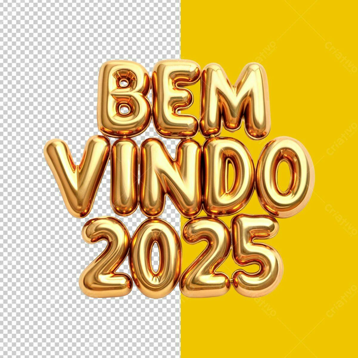Feliz Ano Novo 2025 PSD Editável