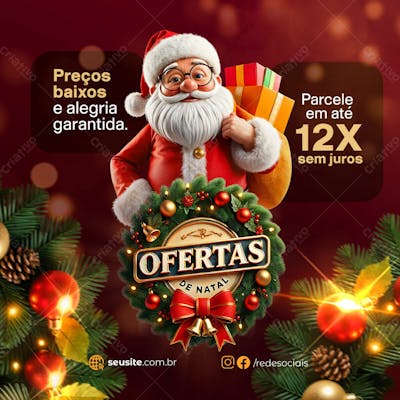 Natal De Ofertas Campanha Especial De Natal Feed Psd Editável