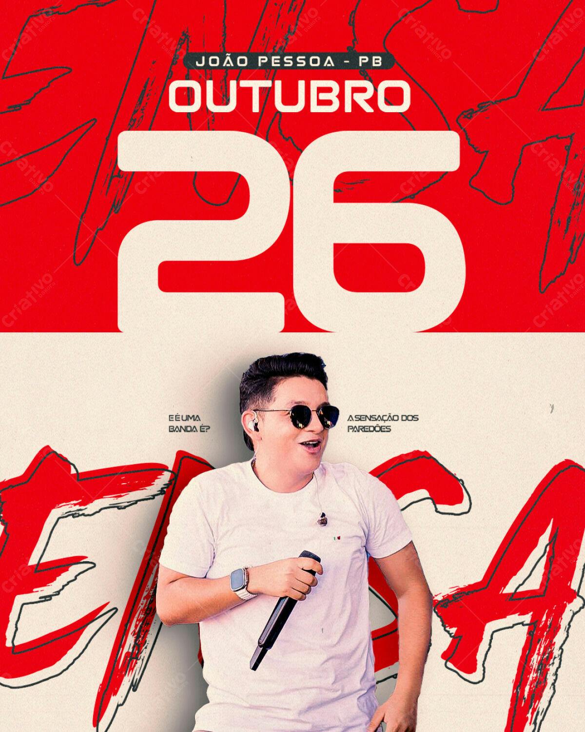 Flyer para Show Musical João Pessoa PSD Editável