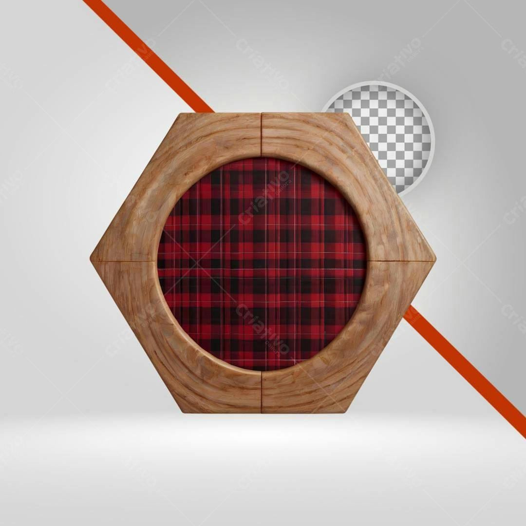 Moldura Hexagonal PNG com fundo transparente