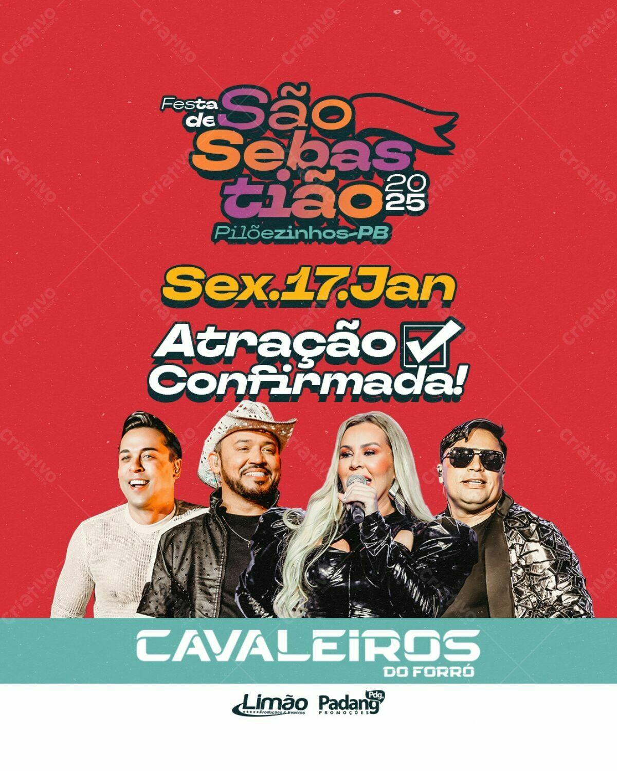 Flyer Festa de São Sebastião PSD Editável