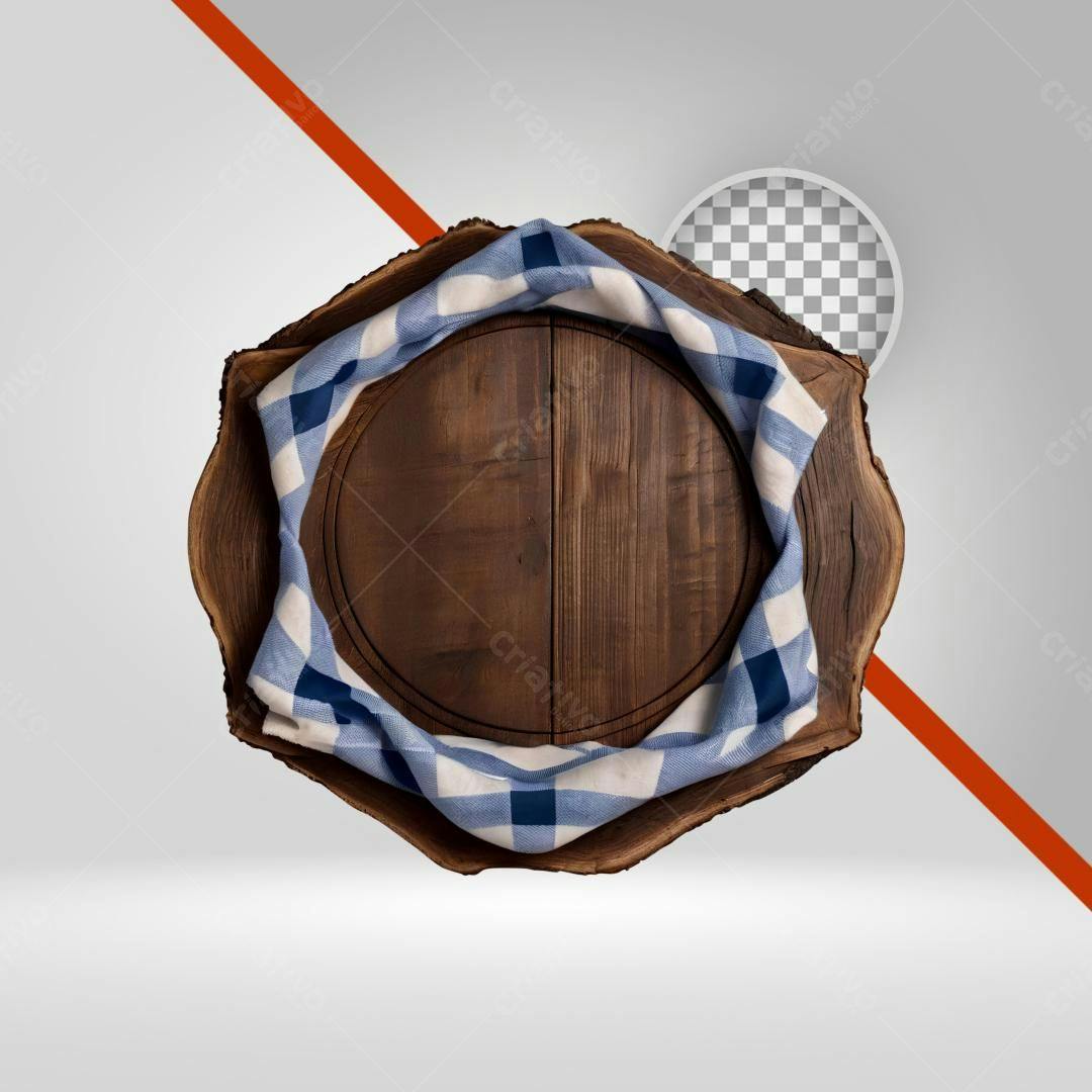 Bandeja de Madeira PNG com fundo transparente