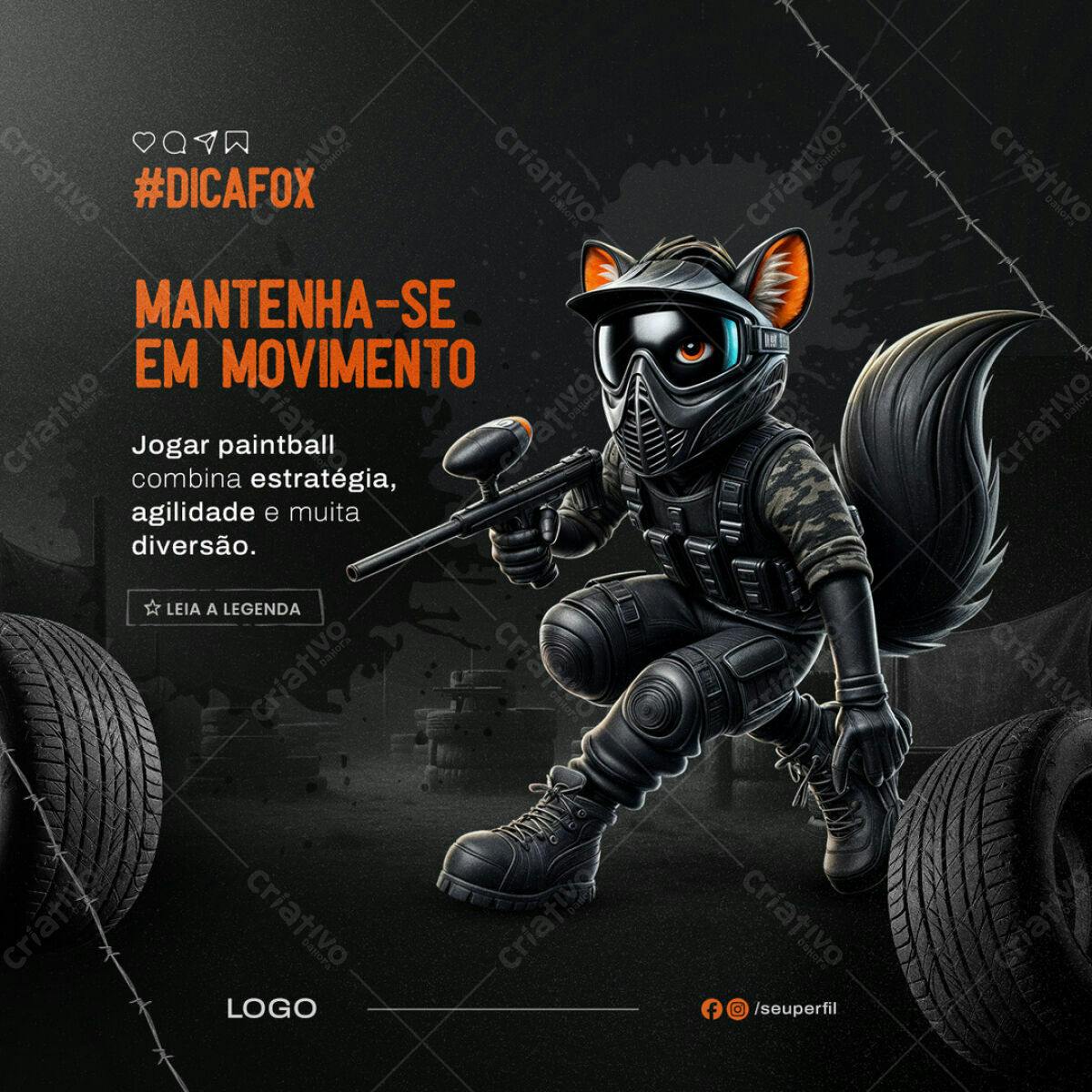 Post para Paintball PSD Editável