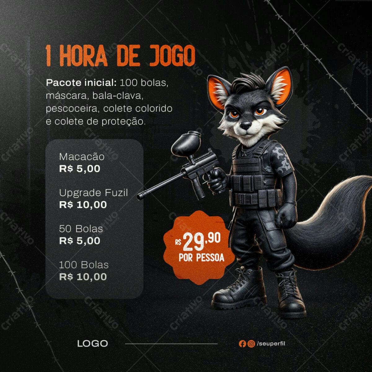 Flyer Paintball PSD Editável